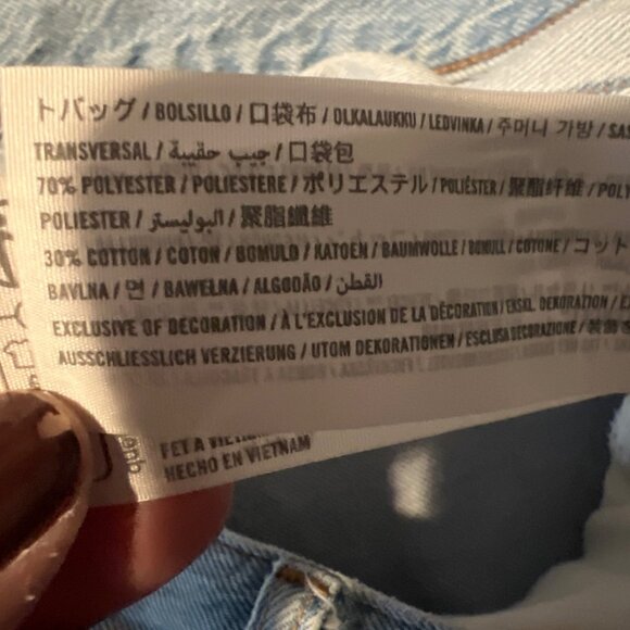 Abercrombie & Fitch Wide Leg High Rise Jeans Light Wash Size 32 - Picture 3 of 7